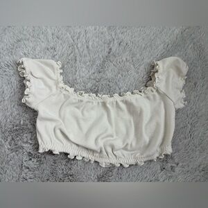 SKIMS Ruffle Lounge Top